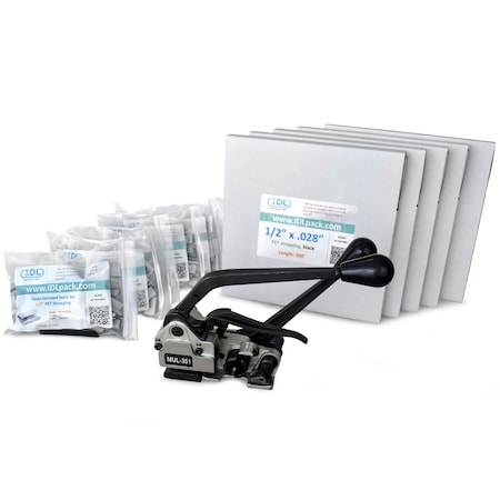 Idl Packaging 1/2" Polyester Strapping Kit, 1000 Ft., Combination Tool CM.PSK.12.1000